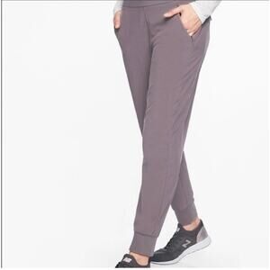 Athleta Pants Womens 8 Purple Gray Soho Jogger Casual Athletic Travel Pull On